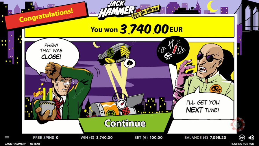 Jack Hammer slot online bono