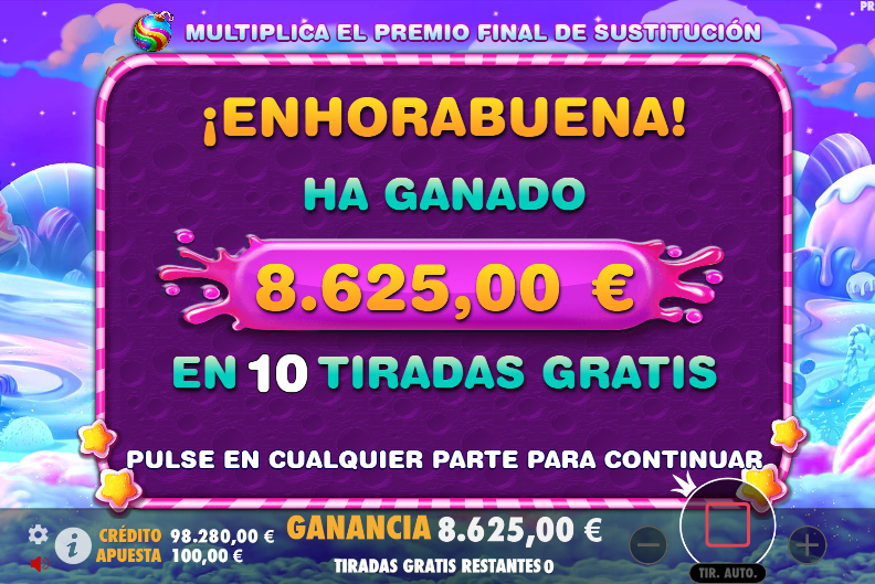 Sweet Bonanza slot giros gratis jackpot